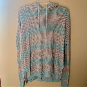 Blue&Grey Crochet Hoodie Sweater 💙💙💙